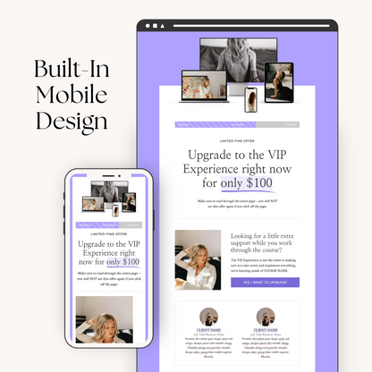 Elle Thrivecart Sales Page Template