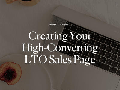 Creating a High-Converting Low-Ticket Offer Sales Page